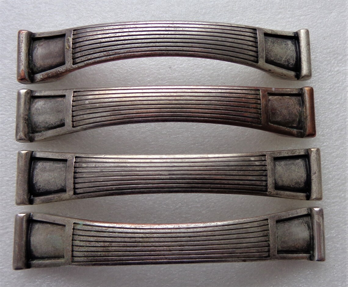 Manijas de plata antigua Art Déco tiradores centros de 3.75 | Etsy