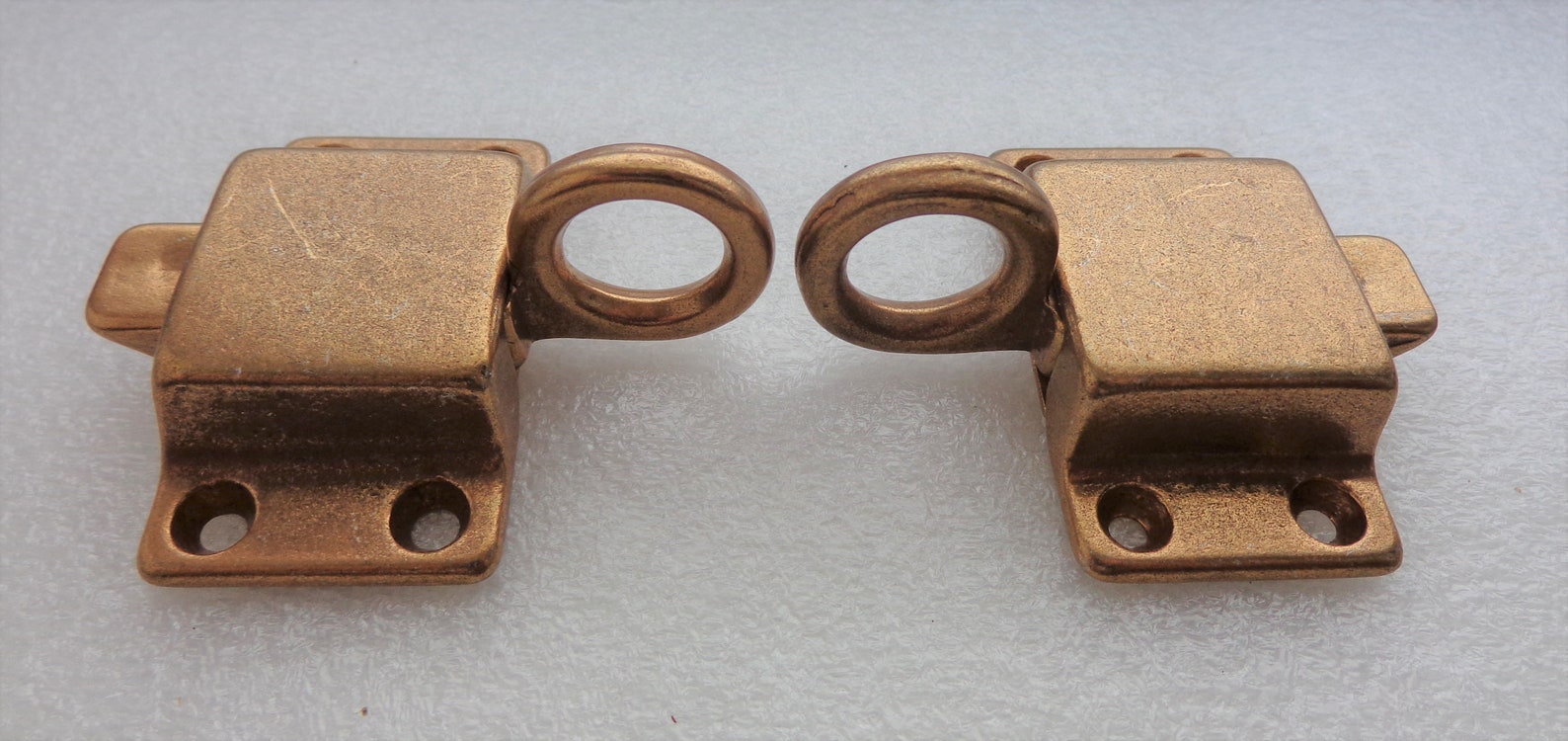 Copper Sash Latches 2 Finger Pull Door Window Latch Spring Etsy