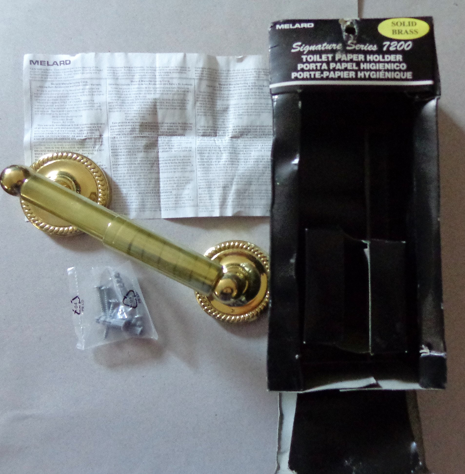 Vintage Toilet Paper Holder Melard NOS Solid Brass Paper Etsy