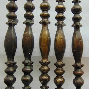 Vintage 5 Worn Pulls 3 in Centers Antique Brass Hardware