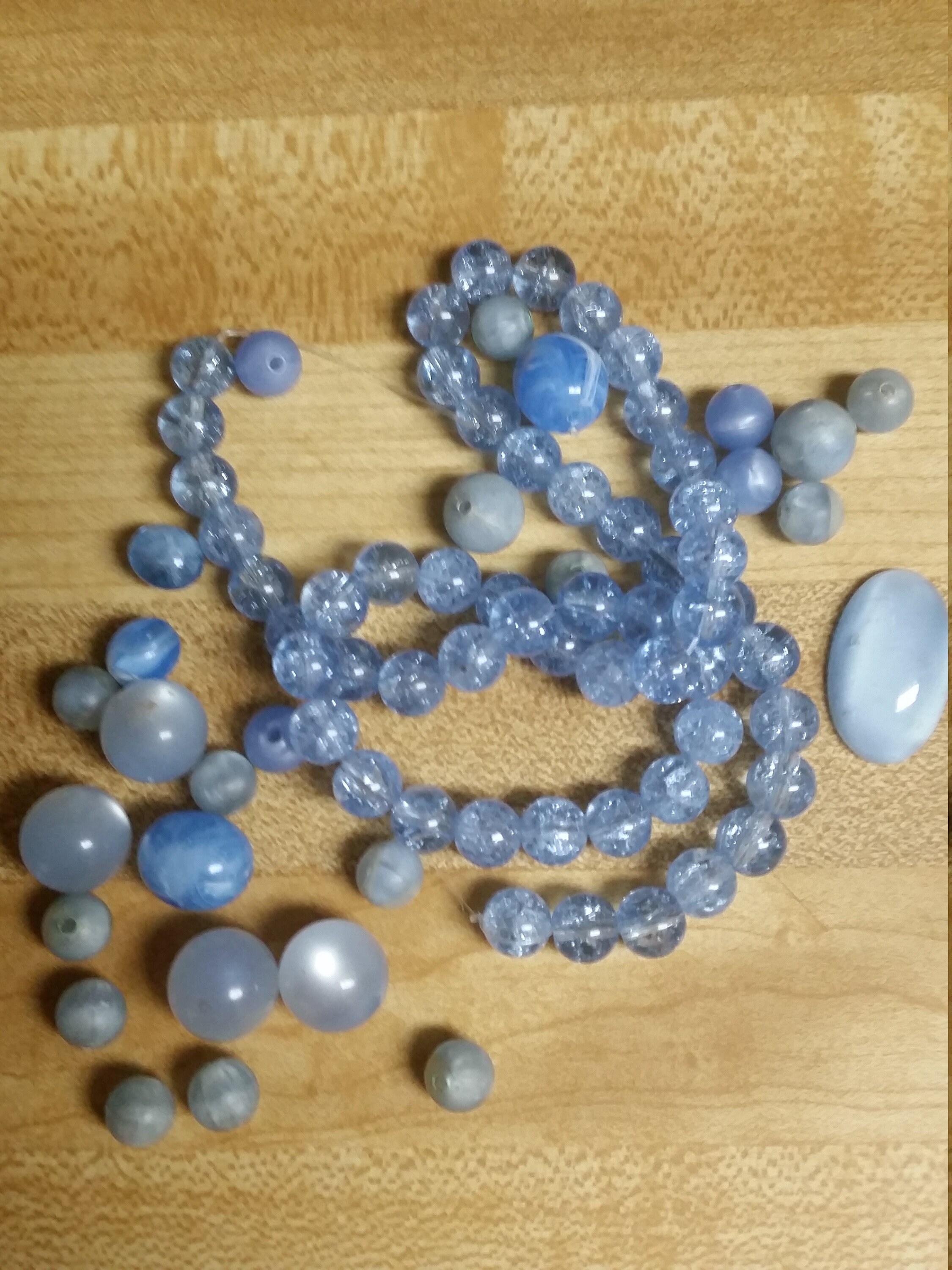 Bead Mix Box D Vintage Blues and Greens Bead Soup Mix Destash Lot
