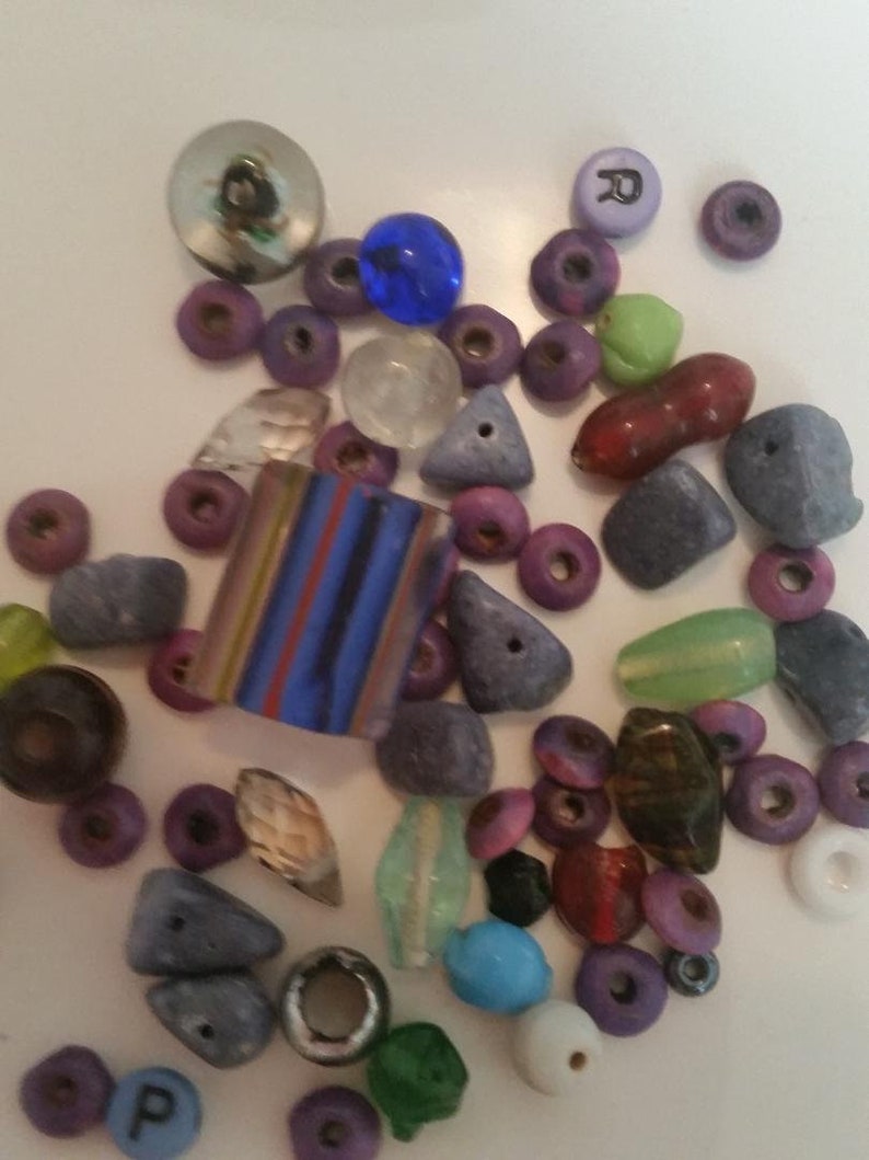 Bead Mix Box D Vintage Blues and Greens Bead Soup Mix Destash Lot