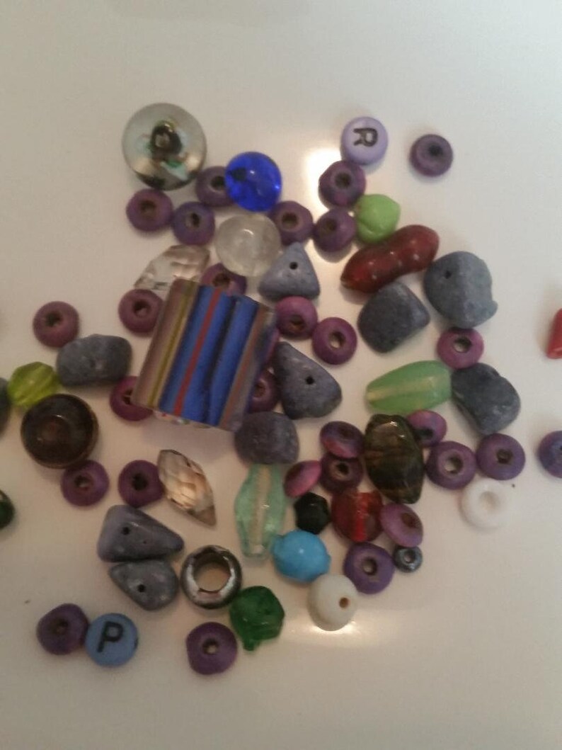 Bead Mix Box D Vintage Blues and Greens Bead Soup Mix Destash Lot