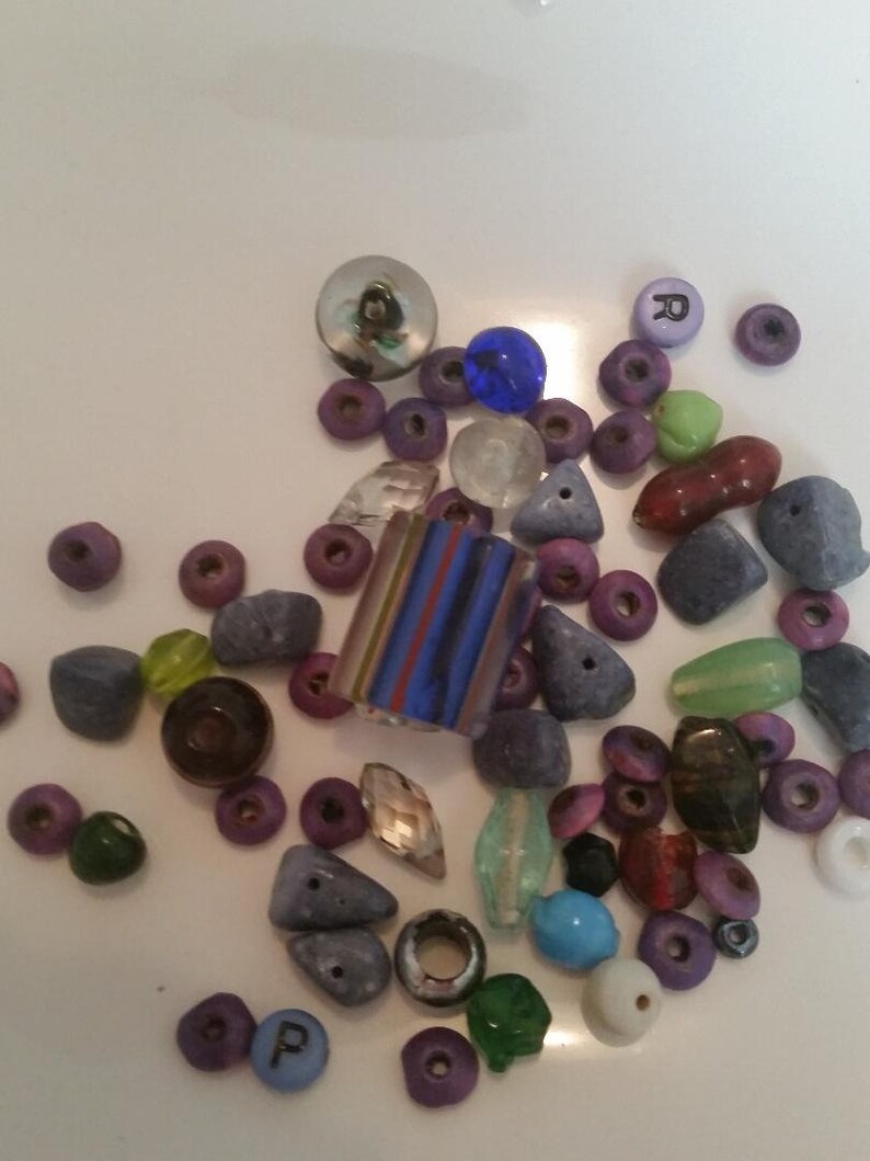 Bead Mix Box D Vintage Blues and Greens Bead Soup Mix Destash Lot