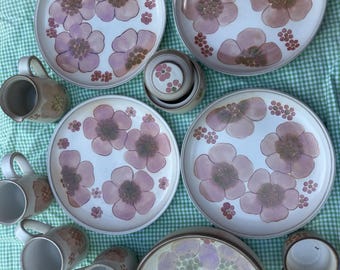 Denby Gypsy Made in England plates, stoneware mugs, creamer, vegetable bowl, sugar bowl, flat cup stoneware dinner set choose your pick