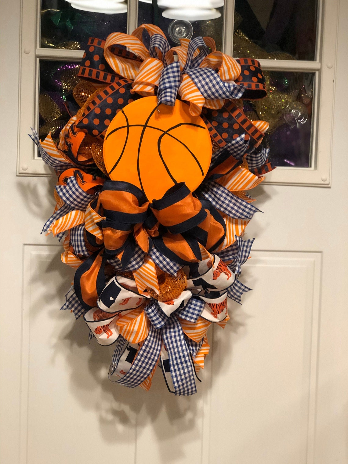 Orange/blue Basketball Swag Basketball Door Hanger Sports Etsy