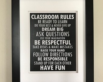 Classroom Rules print