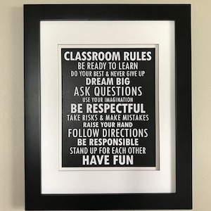 Classroom Rules print