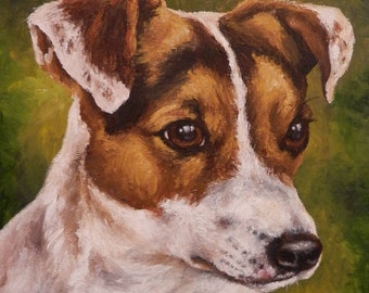 Pet Portrait - Custom Painting- Original Dog Art in Acrylics or Pastel-11" x 14"