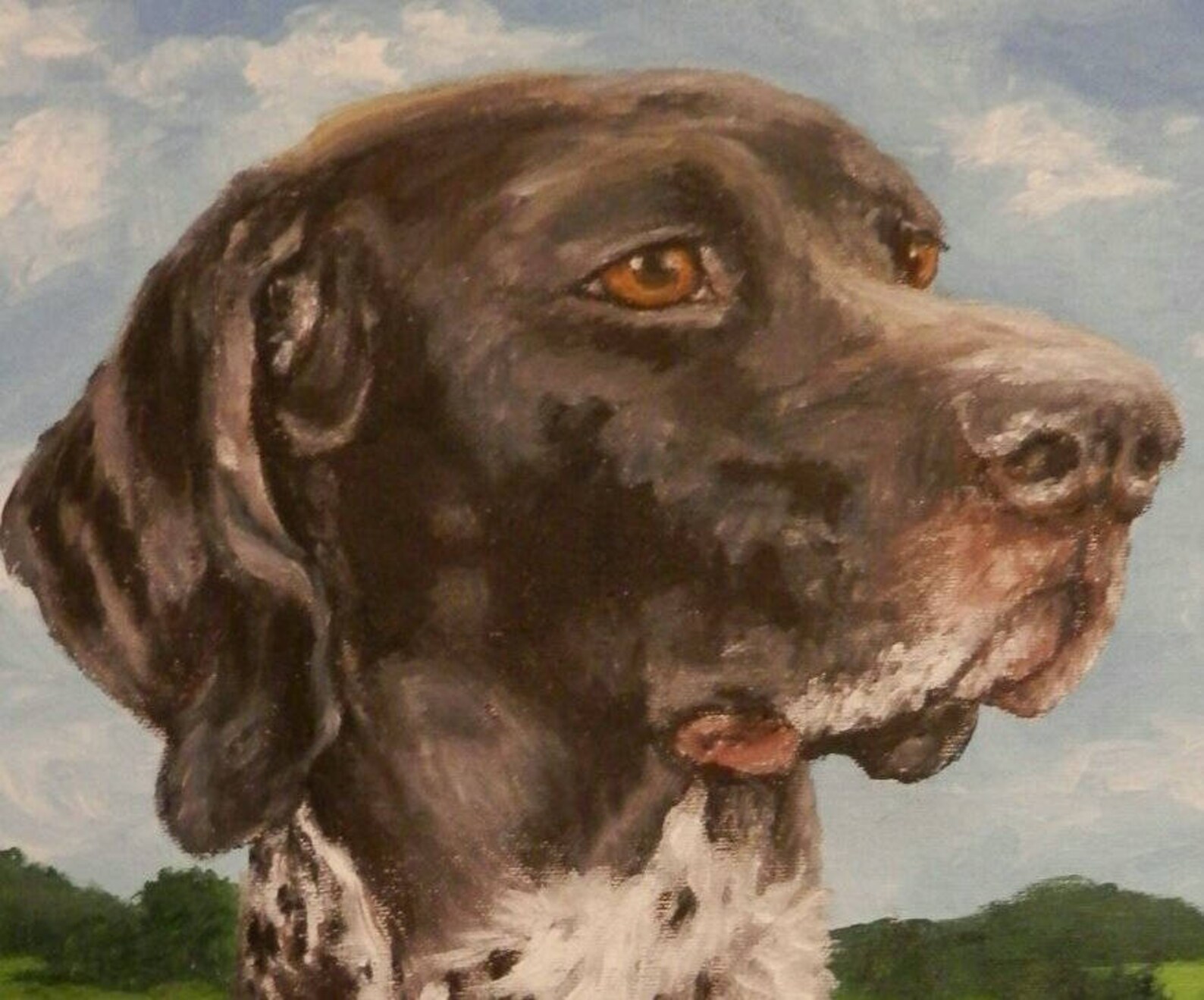 PET PORTRAIT- Custom Painting Original Dog Art 16"x20" Acrylics on ...
