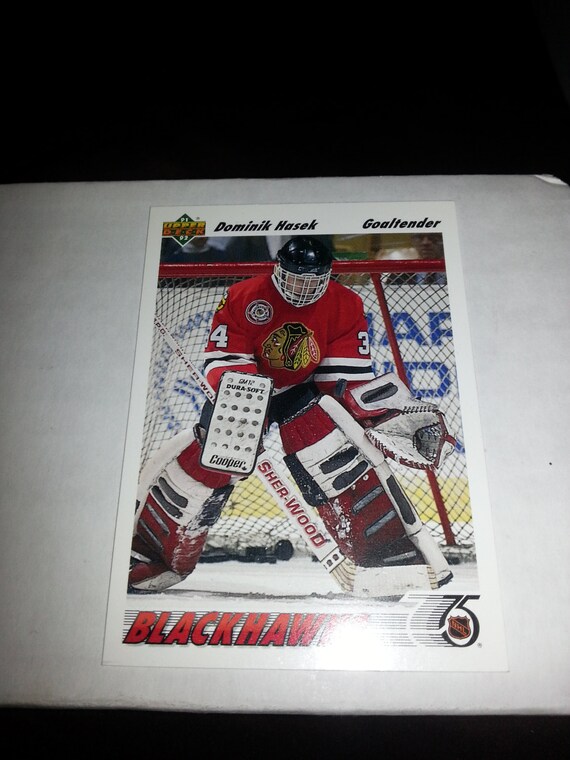 Dominik Hasek Rookie Card Upper Deck 335 Etsy