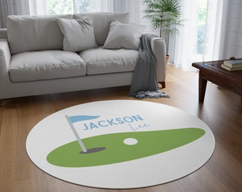 Golf Area Rug With Name