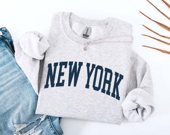New York Sweatshirt, New York State, New York Gift, New York Native, Home State, Gift for Her, Crewneck Sweatshirt