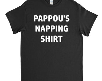 Pappou's Napping Shirt, Pappou Shirt, Pappou Gift, Grandpa Gift, Fathers Day Gift, Fathers Day Shirt