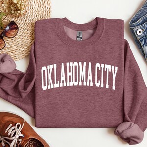 Oklahoma City Sweatshirt, Oklahoma City Pullover, Crewneck Sweatshirt, Oklahoma City Gift