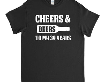 39th Birthday Shirt For Him – Retro 1986 Design, Customizable Men's Gift Tee