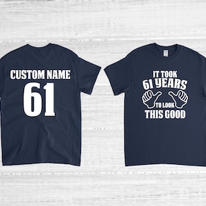 61st Birthday Shirt, 61 Years Old, 61st Birthday Gift, 61st Birthday Party, Personalized Name