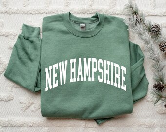 New Hampshire Sweatshirt, New Hampshire State, New Hampshire Native, Crewneck Sweatshirt, Home State, Travel Sweatshirt