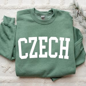 Czech Sweatshirt, Czech Pullover, Czech Republic, Czech Gift, Crewneck Sweatshirt