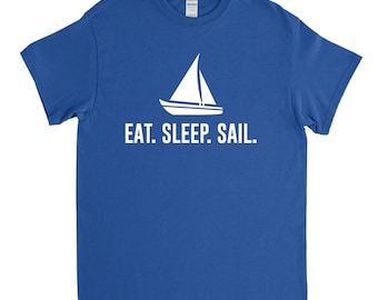 Eat Sleep Sail, Camiseta sailora, Regalo marinero, Vela, Vela, Velero