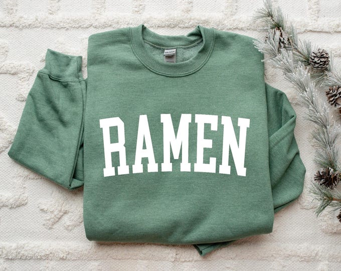Ramen Sweatshirt, Ramen Pullover, Crewneck Sweatshirt, Ramen Noodles