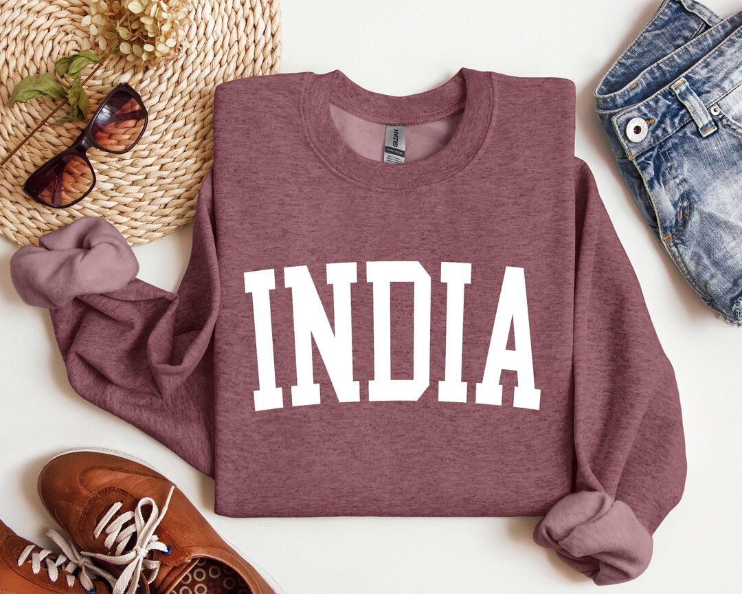 India Sweatshirt, Indian Native, India Pullover, Crewneck Sweatshirt ...