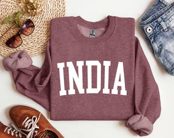 India Sweatshirt, Indian Native, India Pullover, Crewneck Sweatshirt, India Gift