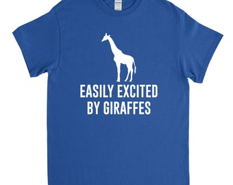 Maglietta Giraffa, Regalo Giraffa, Amante delle Giraffe, Facilmente Eccitato dalle Giraffe