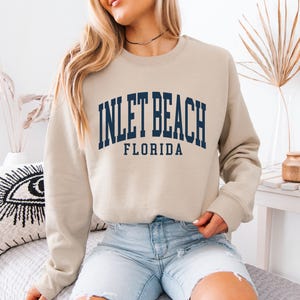Inlet Beach Florida, Inlet Beach Sweatshirt, Inlet Beach FL Gift, Crewneck Sweatshirt, Trendy Travel