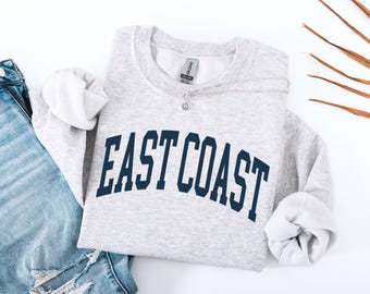 East Coast Sweatshirt, East Coast Gift, Eastern United States, East Coast Pullover, Crewneck Sweatshirt, Gift for Her