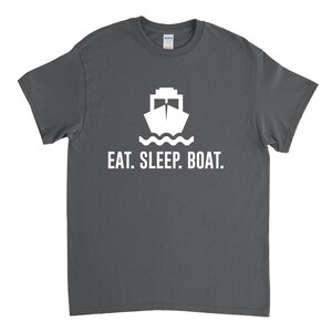 Eat Sleep Boat, Boat Shirt, Boating Shirt, Boater Gift, Boat Owner