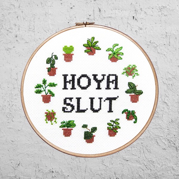 Hoya Slut - Modern Cross Stitch PDF - Instant Download