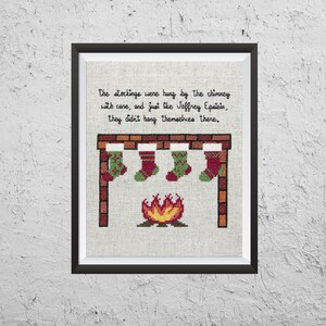 The Stockings Were Hung By The Chimney With Care, And Just Like Jeffrey Epstein, They Didn&#39;t Hang Themselves There - Cross Stitch PDF