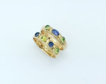 Gold Rings in 14k with gemstones women's stacking rings