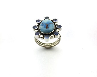 Kazakhstan Turquoise ring, Lavender Turquoise ring