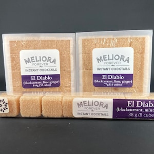 El Diablo (czarna porzeczka, limonka, imbir) Instant Cocktail Cubes