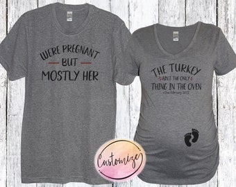 thanksgiving maternity shirt couples