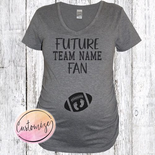 Custom Football Pregnancy Announcement Maternity Shirt Future Etsy