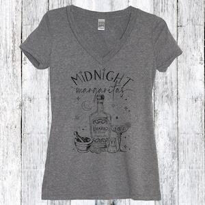Midnight Margaritas Women&#39;s Shirt Practical Magic Shirt, Moon Phase Shirt, Triple Moon Goddess, Fall Halloween Tee Coven