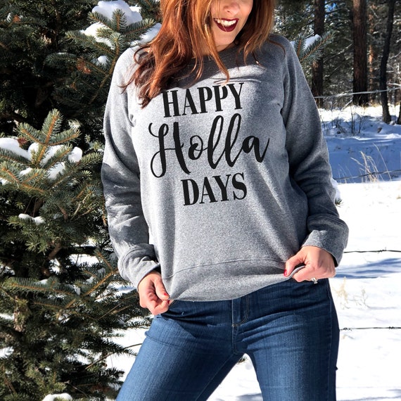 Happy Holla Days Sweatshirt Christmas Sweater for Women - Etsy Australia