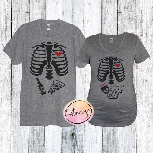 Halloween Maternity Sweatshirt Funny Skeleton Baby Matching Etsy