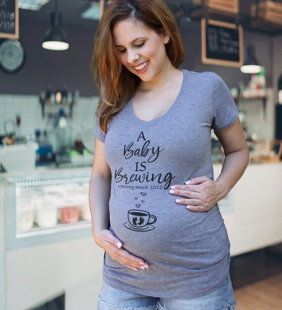 A Baby is Brewing Pregnancy Announcement Maternity Shirt, Custom Maternity  Shirt, Baby Brewing Pregnancy Shirt, Funny Baby Reveal Pregnancy -   Canada