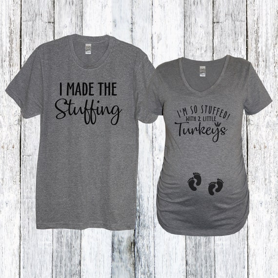 Little Turkeys Maternity Shirt Twin 