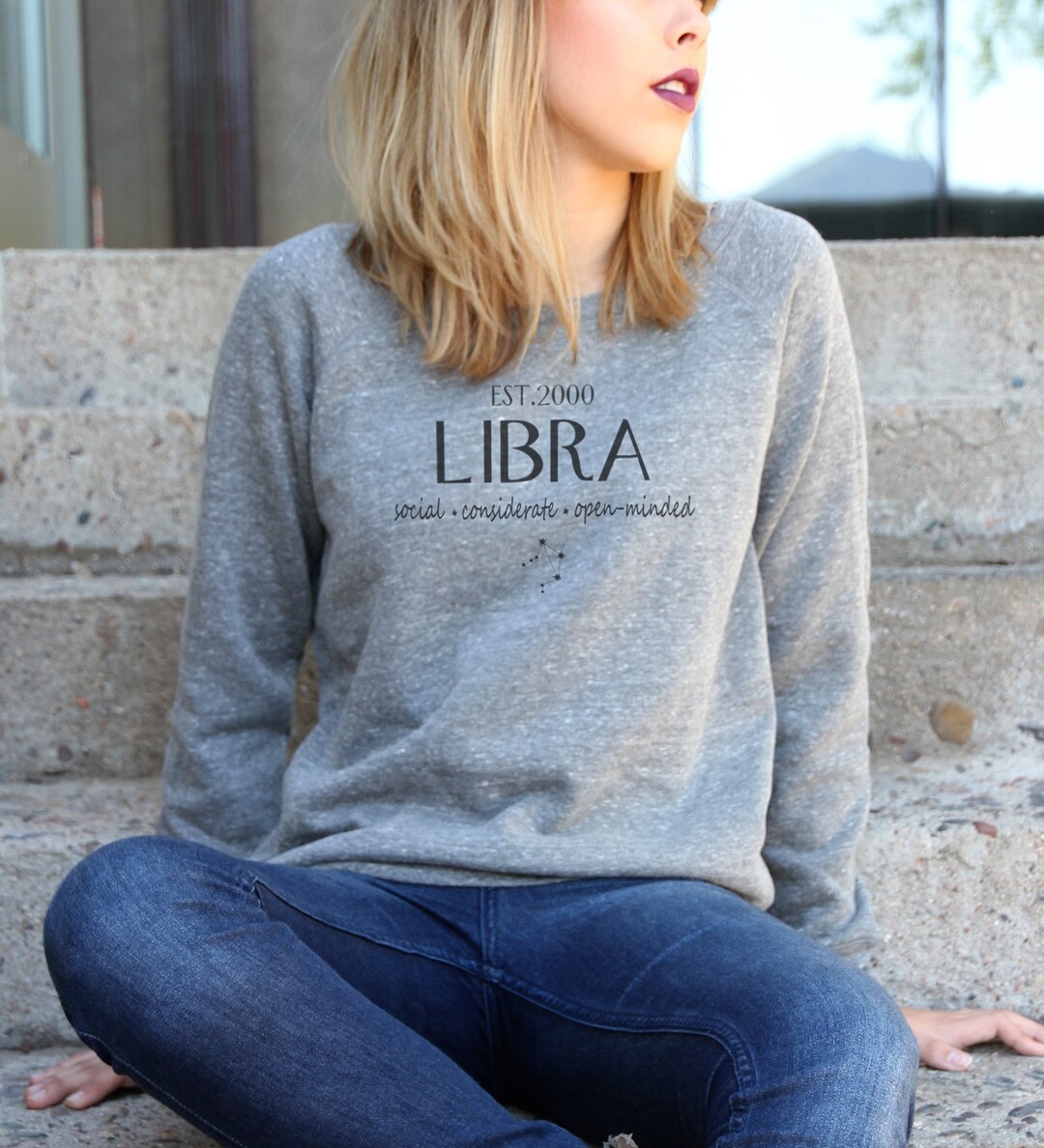 Libra Sweatshirt Custom Zodiac Constellation Sweater, Horoscope ...