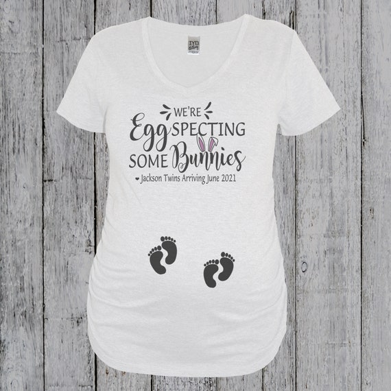 We're Eggspecting - Pregnancy Announcement Shirt We're Eggspecting - Pregnancy Announcement Shirt