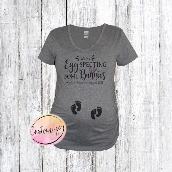 We're Eggspecting - Pregnancy Announcement Shirt We're Eggspecting - Pregnancy Announcement Shirt