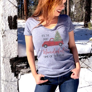 It&#39;s The Most Wonderful Time Of The Year Shirt, Christmas truck shirt, Holiday Shirt, Womens Christmas Shirt, Holiday Shirt for Women