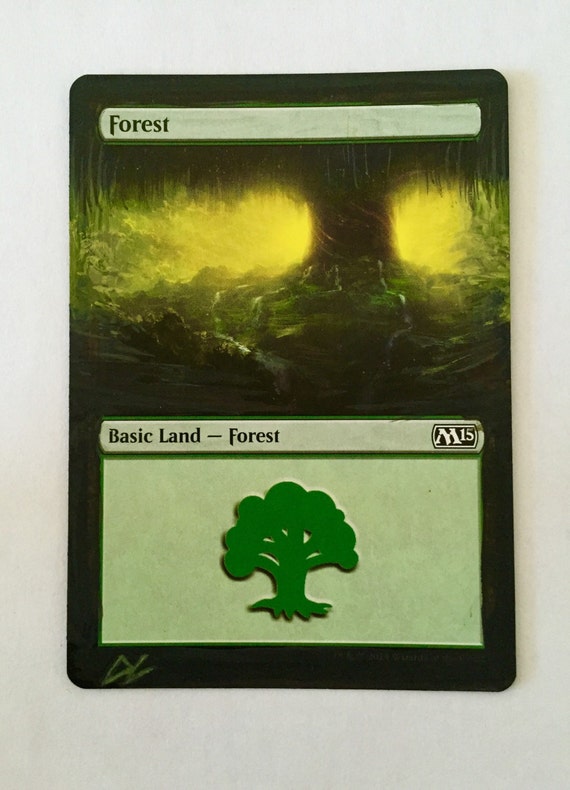 Items similar to MTG forest altered art extended from Magic the