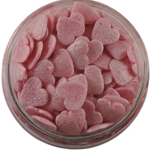 Pink Shimmer Heart Sprinkles