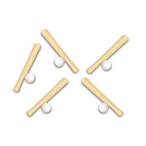 Baseball Bat & Ball Cupcake Topper